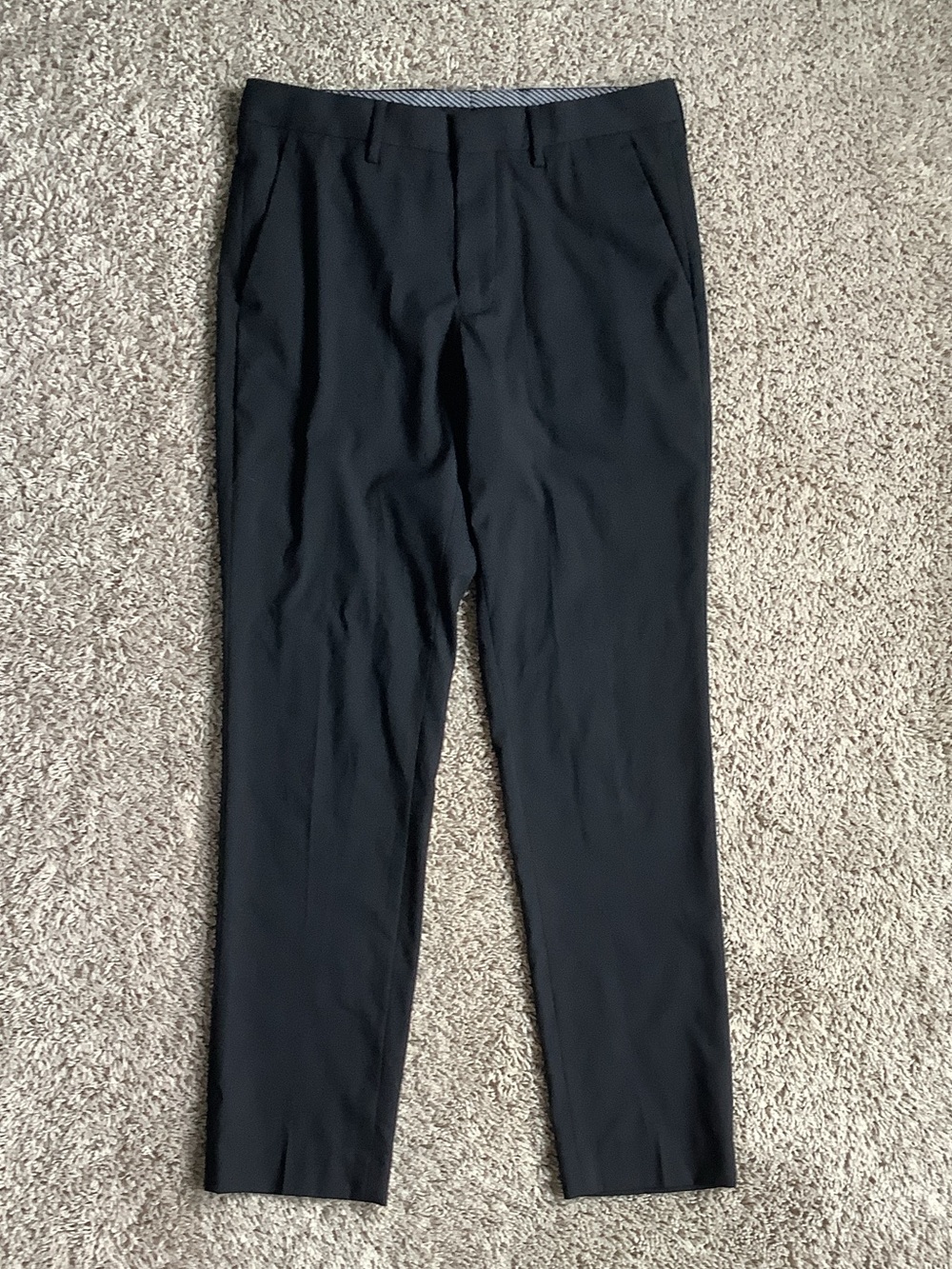 Express Men's Black Dress Pants - Slim Straight Tailored